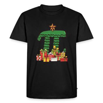 Sapin de Noël Pi - Math Pi Noël - T-shirt Premium bio Homme - noir - Devant - Nico (187cm)