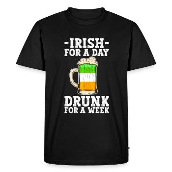 Irlande Irlandais drôle de dicton de la Saint-Patrick - T-shirt Premium bio Homme - noir - Devant - Nico (187cm)