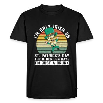 Irlande Irlandais drôle de dicton de la Saint-Patrick - T-shirt Premium bio Homme - noir - Devant - Nico (187cm)