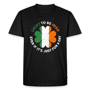 Irlande Irlandais drôle de dicton de la Saint-Patrick - T-shirt Premium bio Homme - noir - Devant - Nico (187cm)