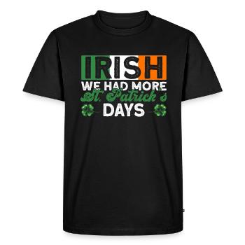 Irlande Irlandais drôle de dicton de la Saint-Patrick - T-shirt Premium bio Homme - noir - Devant - Nico (187cm)
