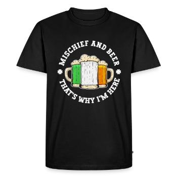 Irlande Irlandais drôle de dicton de la Saint-Patrick - T-shirt Premium bio Homme - noir - Devant - Nico (187cm)