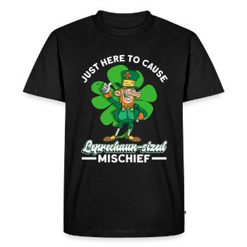 Irlande Irish Leprechaun St Patrick’s Day Funny - T-shirt Premium bio Homme - noir - Devant - Nico (187cm)