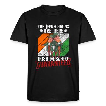 Irlande Irish Leprechaun St Patrick’s Day Funny - T-shirt Premium bio Homme - noir - Devant - Nico (187cm)