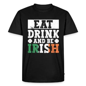 Irlande Irlandais drôle de dicton de la Saint-Patrick - T-shirt Premium bio Homme - noir - Devant - Nico (187cm)