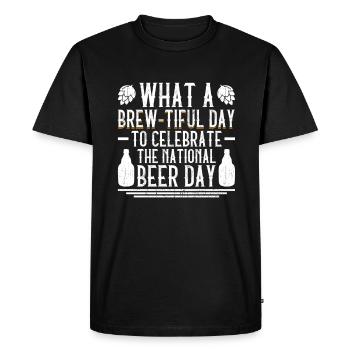 Beer Day Beer Day Beer lovers Beer drinkers - Men's Premium Organic T-Shirt - black - Front - Nico (187cm)