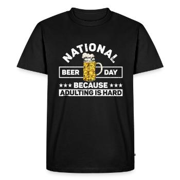 Beer Day Beer Day Beer lovers Beer drinkers - Men's Premium Organic T-Shirt - black - Front - Nico (187cm)