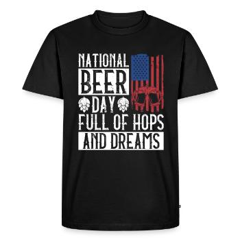 Beer Day Beer Day Beer lovers Beer drinkers - Men's Premium Organic T-Shirt - black - Front - Nico (187cm)