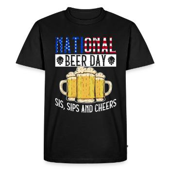 Beer Day Beer Day Beer lovers Beer drinkers - Men's Premium Organic T-Shirt - black - Front - Nico (187cm)
