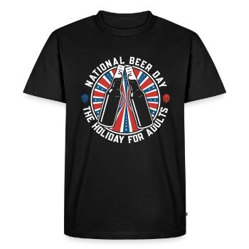 Beer Day Beer Day Beer lovers Beer drinkers - Men's Premium Organic T-Shirt - black - Front - Nico (187cm)