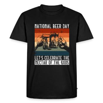 Beer Day Beer Day Beer lovers Beer drinkers - Men's Premium Organic T-Shirt - black - Front - Nico (187cm)