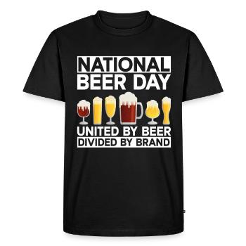 Beer Day Beer Day Beer lovers Beer drinkers - Men's Premium Organic T-Shirt - black - Front - Nico (187cm)