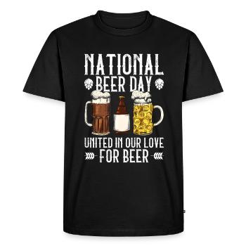 Beer Day Beer Day Beer lovers Beer drinkers - Men's Premium Organic T-Shirt - black - Front - Nico (187cm)