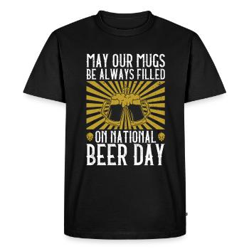 Beer Day Beer Day Beer lovers Beer drinkers - Men's Premium Organic T-Shirt - black - Front - Nico (187cm)