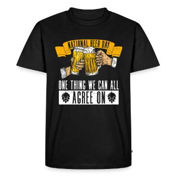 Beer Day Beer Day Beer lovers Beer drinkers - Men's Premium Organic T-Shirt - black - Front - Nico (187cm)