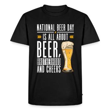 Beer Day Beer Day Beer lovers Beer drinkers - Men's Premium Organic T-Shirt - black - Front - Nico (187cm)