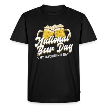 Beer Day Beer Day Beer lovers Beer drinkers - Men's Premium Organic T-Shirt - black - Front - Nico (187cm)