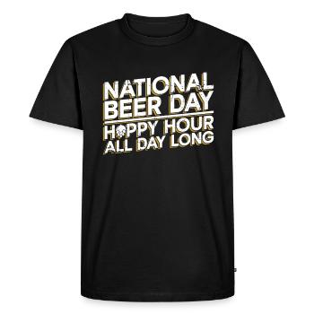 Beer Day Beer Day Beer lovers Beer drinkers - Men's Premium Organic T-Shirt - black - Front - Nico (187cm)