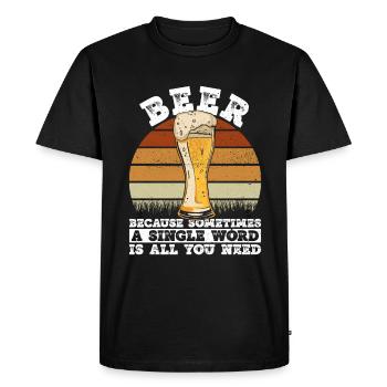 Beer Day Beer Day Beer lovers Beer drinkers - Men's Premium Organic T-Shirt - black - Front - Nico (187cm)