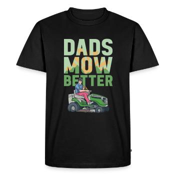 Lawn Mowing Funny Dad Father's Day Lawn Mower Lawn - Men's Premium Organic T-Shirt - black - Front - Nico (187cm)