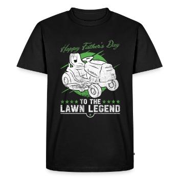 tonte de pelouse drôle papa fête des pères tondeuse à gazon pelouse - T-shirt Premium bio Homme - noir - Devant - Nico (187cm)