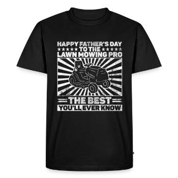 Lawn Mowing Funny Dad Father's Day Lawn Mower Lawn - Men's Premium Organic T-Shirt - black - Front - Nico (187cm)