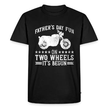 Motorbike Rider Biker Papa Funny Father's Day - Men's Premium Organic T-Shirt - black - Front - Nico (187cm)
