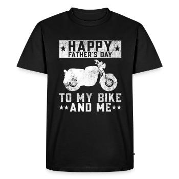 Motorbike Rider Biker Papa Funny Father's Day - Men's Premium Organic T-Shirt - black - Front - Nico (187cm)