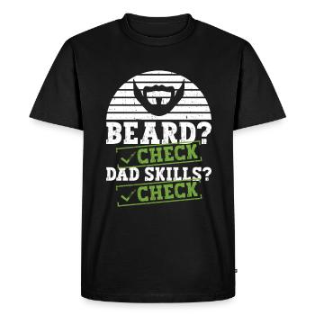 Beard? Ticked off. Dad skills? Ticked off. - - Men's Premium Organic T-Shirt - black - Front - Nico (187cm)