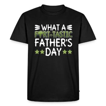 What a fart tastic Father's Day - - Men's Premium Organic T-Shirt - black - Front - Nico (187cm)