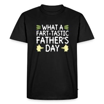What a fart tastic Father's Day - - Men's Premium Organic T-Shirt - black - Front - Nico (187cm)