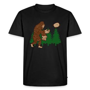 Jouer au Bigfoot Cornhole - Funny Cornhole - T-shirt Premium bio Homme - noir - Devant - Nico (187cm)