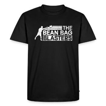 The Bean Bag Blasters - Funny Cornhole Team - Men's Premium Organic T-Shirt - black - Front - Nico (187cm)