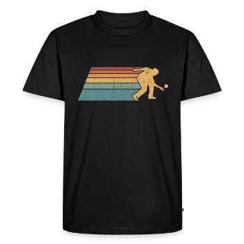 Bocce Ball Player Rolling Bocce Ball with - Men's Premium Organic T-Shirt - black - Front - Nico (187cm)