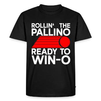 Rollin' The Pallino Ready to Win - Boccia Ball - Men's Premium Organic T-Shirt - black - Front - Nico (187cm)