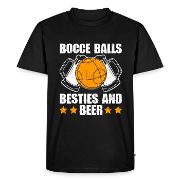 Boccia balls, buddies and beer - Boccia ball - Men's Premium Organic T-Shirt - black - Front - Nico (187cm)