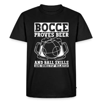 Boccia Ball Player Bocce Ball Beer - Men's Premium Organic T-Shirt - black - Front - Nico (187cm)