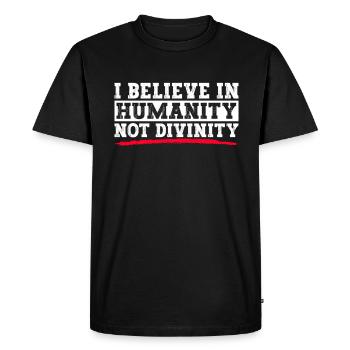 Athéisme athée Slogan Anti Religion Anti Église - T-shirt Premium bio Homme - noir - Devant - Nico (187cm)