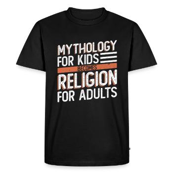Athéisme athée Anti-Église Anti Religion - T-shirt Premium bio Homme - noir - Devant - Nico (187cm)