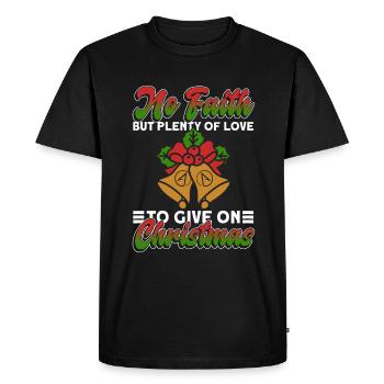 Athéisme athée Anti Église Noël Amour - T-shirt Premium bio Homme - noir - Devant - Nico (187cm)