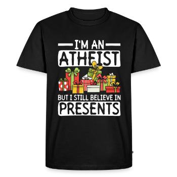 Athéisme athée Anti-Église Anti Religion - T-shirt Premium bio Homme - noir - Devant - Nico (187cm)