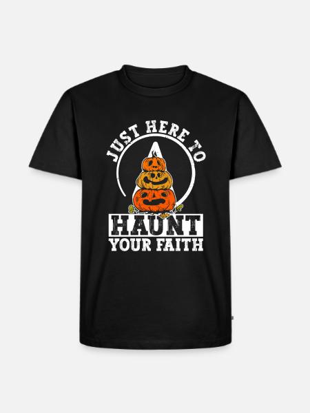 Atheist Atheism Anti Church Halloween - Men's Premium Organic T-Shirt - black