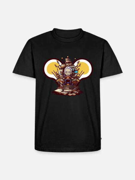 Books Throne of Science - Atheist Atheism - Men's Premium Organic T-Shirt - black