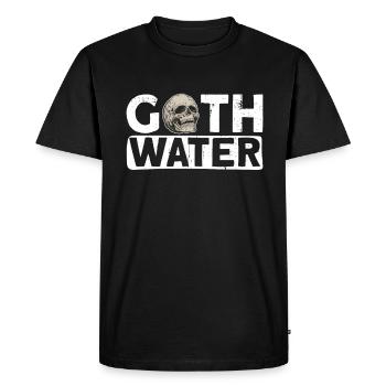 Grufti Water - Gofti Gothic - Men's Premium Organic T-Shirt - black - Front - Nico (187cm)