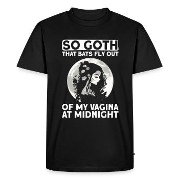 Goth Gothic Bats Vagina Saying - Men's Premium Organic T-Shirt - black - Front - Nico (187cm)