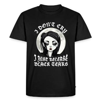 Je ne pleure pas, j’ai des larmes noires - Goth - T-shirt Premium bio Homme - noir - Devant - Nico (187cm)