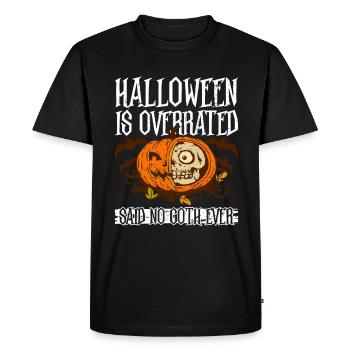 Halloween is overrated - Said no Goth - Men's Premium Organic T-Shirt - black - Front - Nico (187cm)