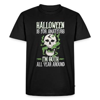 Halloween is for amateurs - Goth Halloween - Men's Premium Organic T-Shirt - black - Front - Nico (187cm)