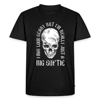 Look scary, but I'm just a softie - Goth - Men's Premium Organic T-Shirt - black - Front - Nico (187cm)