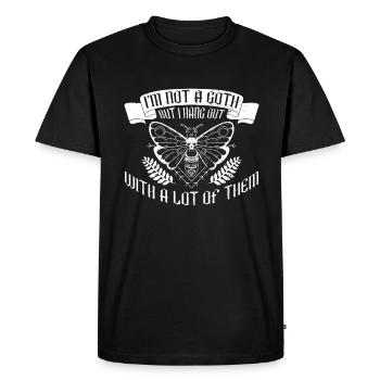 Goth Moth Gothic Grufti Emo Saying - Men's Premium Organic T-Shirt - black - Front - Nico (187cm)